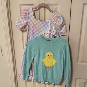 Girlhood by little stocking co dress/sweater set size 10